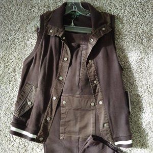 Brown Lauren Active Pants Small & Vest Medium